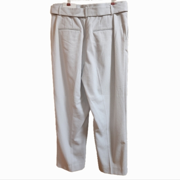 Ann Taylor Elegant Cream Dusty Blue Tapered Women's Pants - Picture 4 of 7